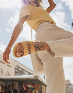 Linus Sandals - Mustard (Vegan)