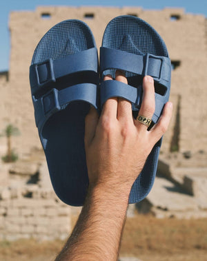 Linus Sandals - Navy Blue (Vegan)